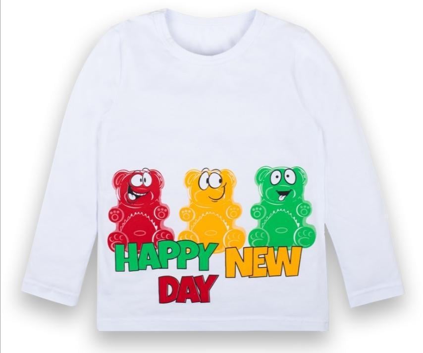 Футболка дитяча Mareks FT-20-30-6 з довгими рукавами 128 см Білий (12665)