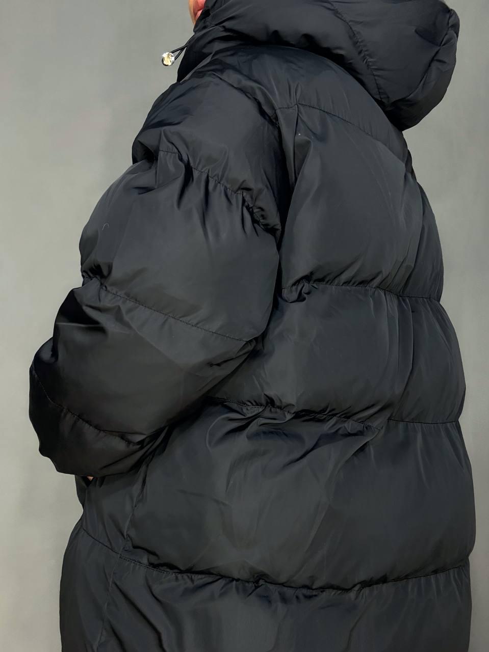 Куртка женская LADY YEP 10008 длинная оверсайз пуффер с капюшоном р. 42 Черный (5514) - фото 7