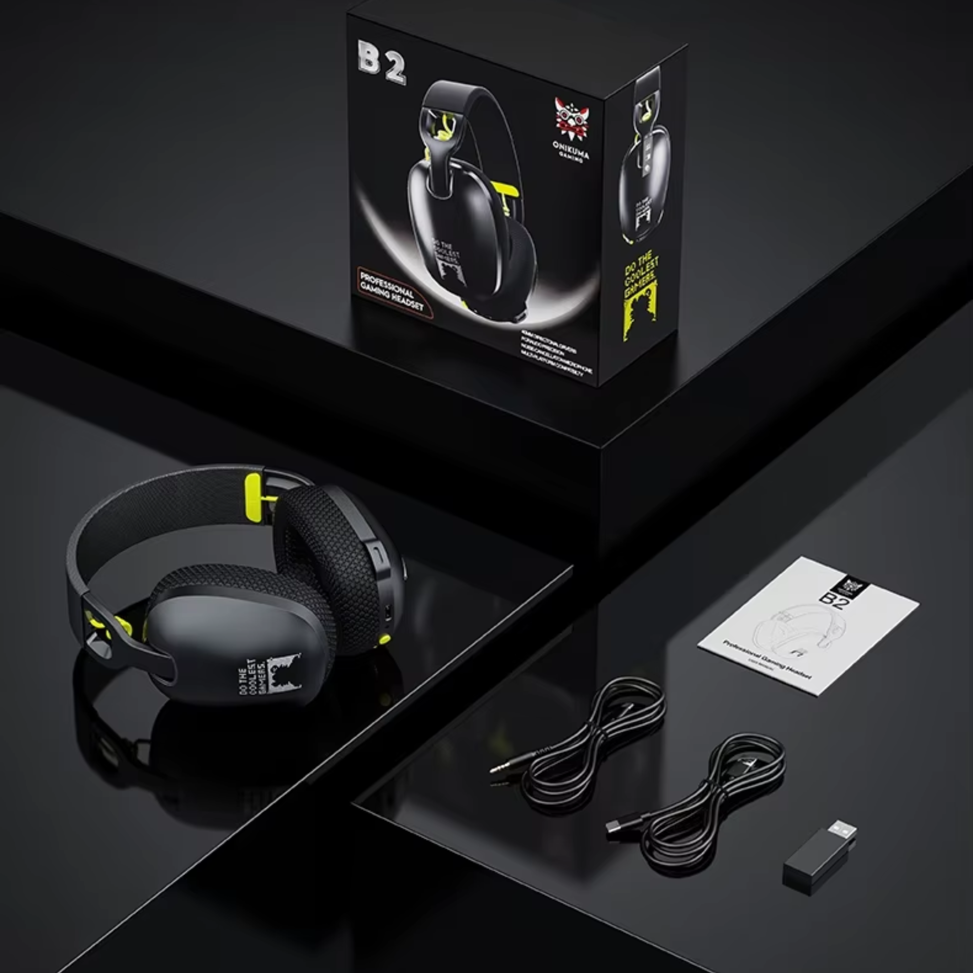 Наушники беспроводные Onikuma B2L с микрофоном Bluetooth 5,3/2,4G/AUX 7,1 для ПК/PS4/PS5/Xbox/телефона Black (25860559) - фото 10 Наушники беспроводные Onikuma B2L с микрофоном Bluetooth 5,3/2,4G/AUX 7,1 для ПК/PS4/PS5/Xbox/телефона Black (25860559) - фото 10