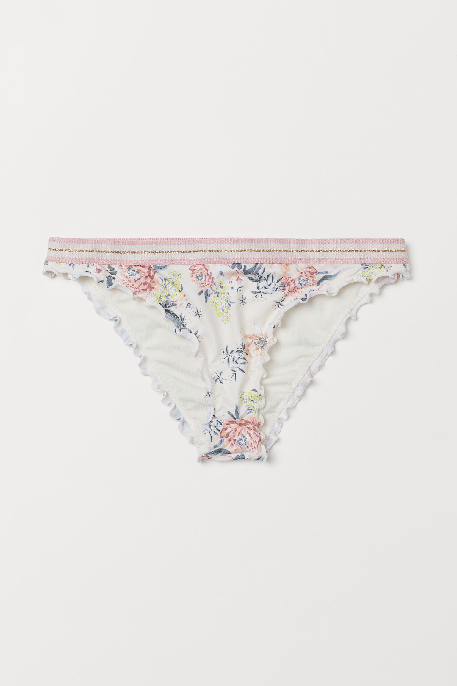 Трусики купальные H&M Цветы р. 36 Белый (15056000447)