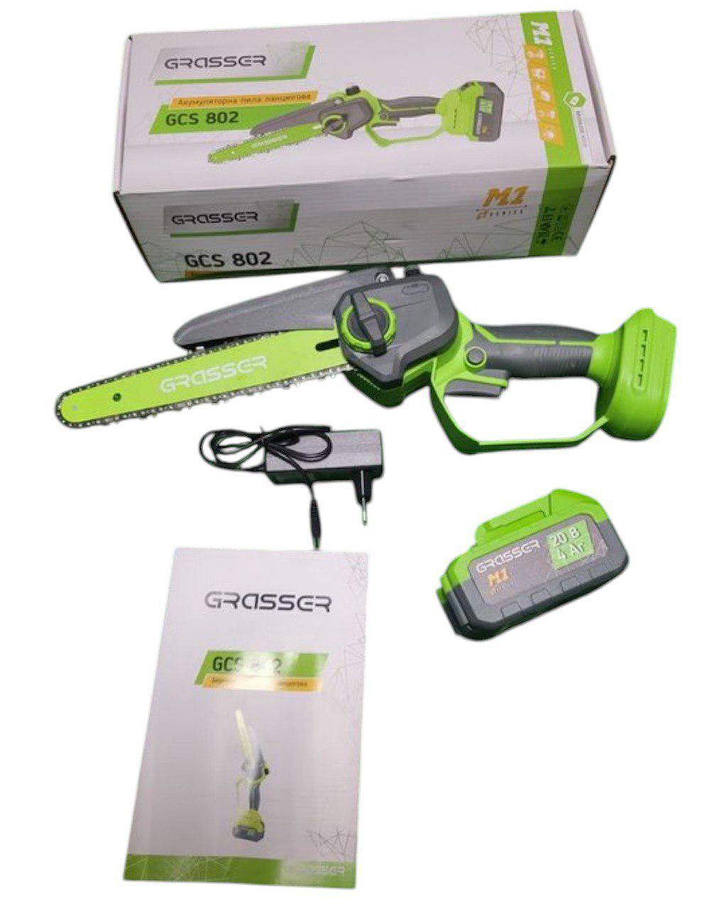 Пила ручна ланцюгова акумуляторна GRASSER GCS602 (27369474) - фото 7 Пила ручна ланцюгова акумуляторна GRASSER GCS602 (27369474) - фото 7