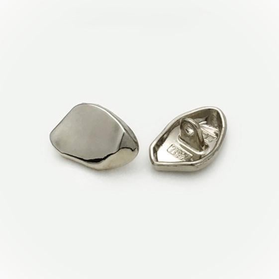 Пуговица Special shape LuxFabric на ножке металл 15х10 мм 1 шт. Платина (ПВ1510д01)