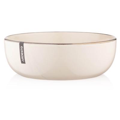 Тарелка суповая Ardesto Marmo 19 см Бежевый (AR2919MRBS)