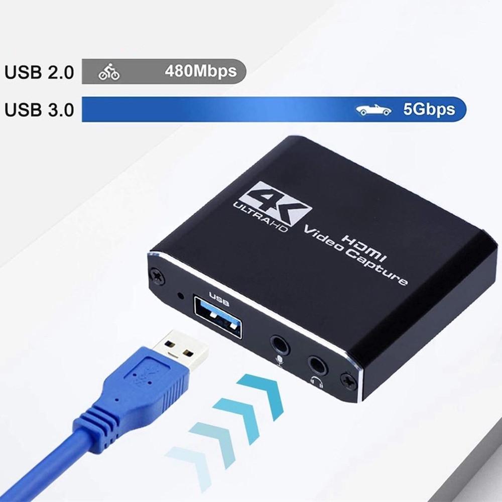 Карта відеозахоплення зовнішня U&P Capture Card USB 3.0 VCC04 Black (4S-VCC04-BK) - фото 3