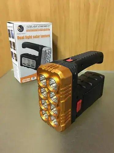 Фонарик на солнечной батарее BL-7702В водонепроницаемый USB ABS-пластик (opt-21619)