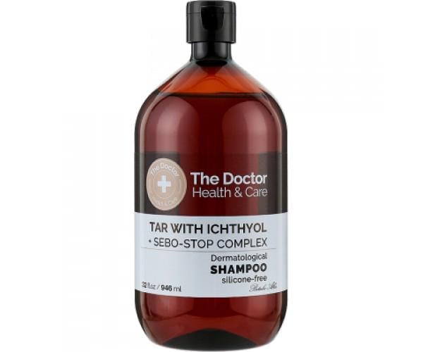 Шампунь The Doctor Health & Care Tar With Ichthyol + Sebo-Stop Complex 946 мл (8588006041699) - фото 1