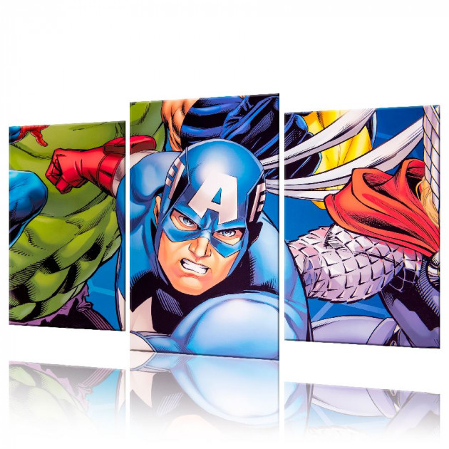 Картина модульная ArtStar Капитан Америка ADFM0020 120х180 см 3 части