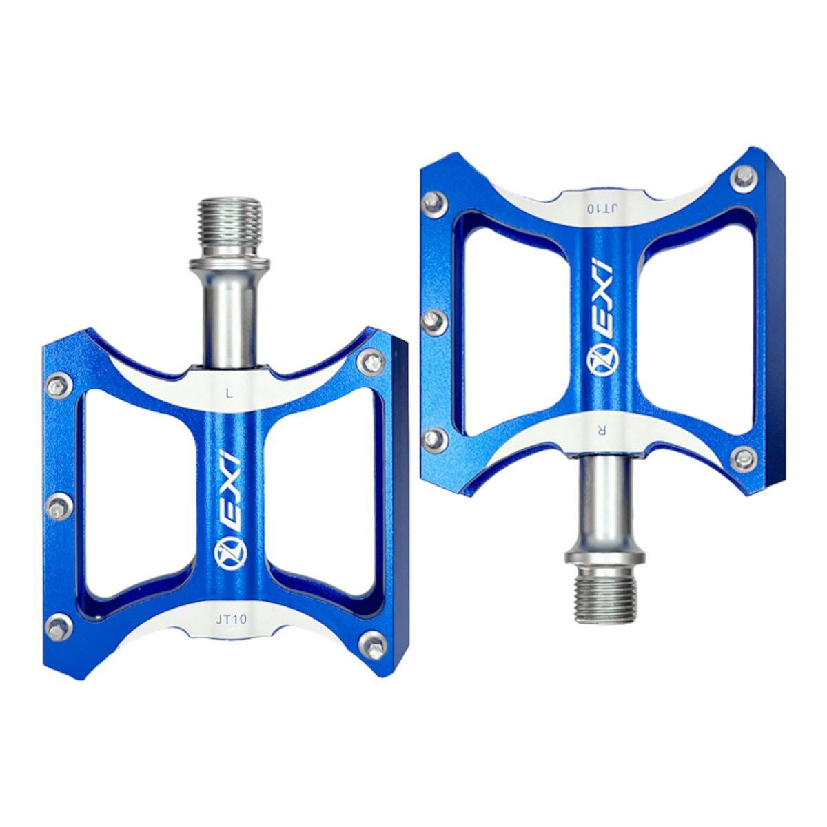 Педали велосипедные Exi JT10 алюминиевые на промышленных подшипниках Синий (EXI-JT10-4189) - фото 7