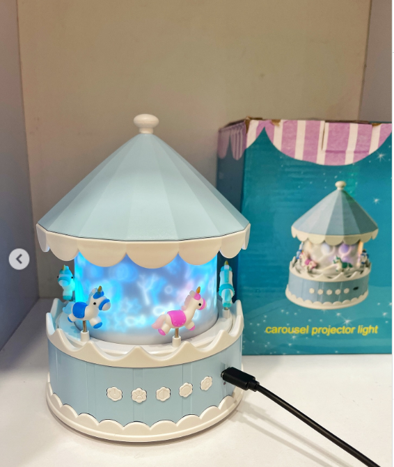 Нічник-проєктор дитячий Карусель з 21 змінною картинкою та пультом ∙з обертовими слайдами Блакитний (Karusel21blue) - фото 7 Нічник-проєктор дитячий Карусель з 21 змінною картинкою та пультом ∙з обертовими слайдами Блакитний (Karusel21blue) - фото 7