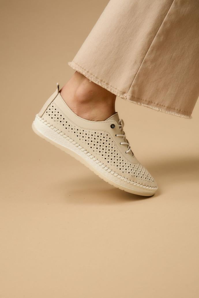 Мокасины женские Anna Lucci кожаные р. 41 Бежевый (194784) - фото 4 Мокасины женские Anna Lucci кожаные р. 41 Бежевый (194784) - фото 4