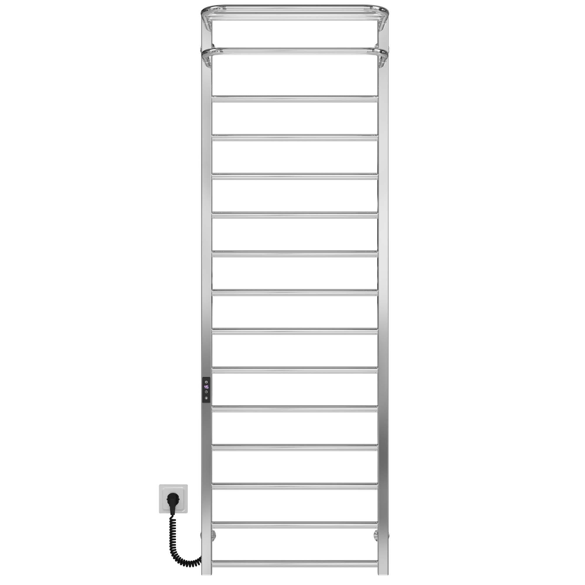 Полотенцесушитель электрический Deffi Lux Hotel П15 JD04 левое подключение нержавеющая сталь 400х1600 мм Хром (A.LH.160.40.15.ECL2)