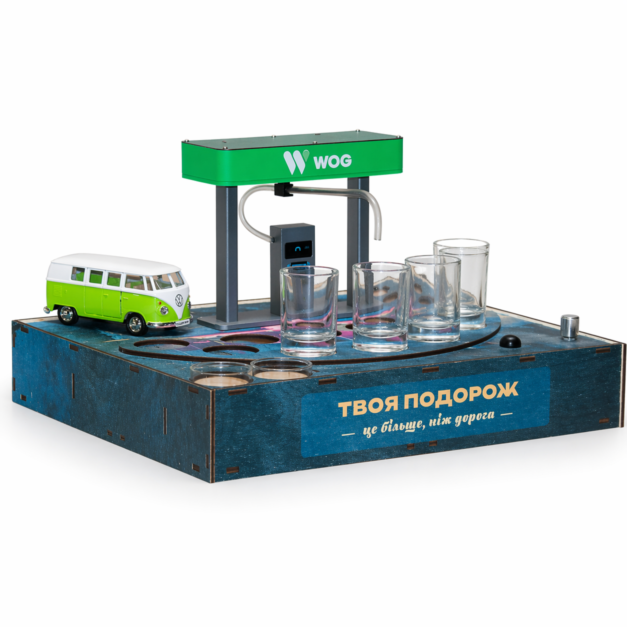 Наливатор АЗС с печатью на 7 рюмок УФ печать Volkswagen T1