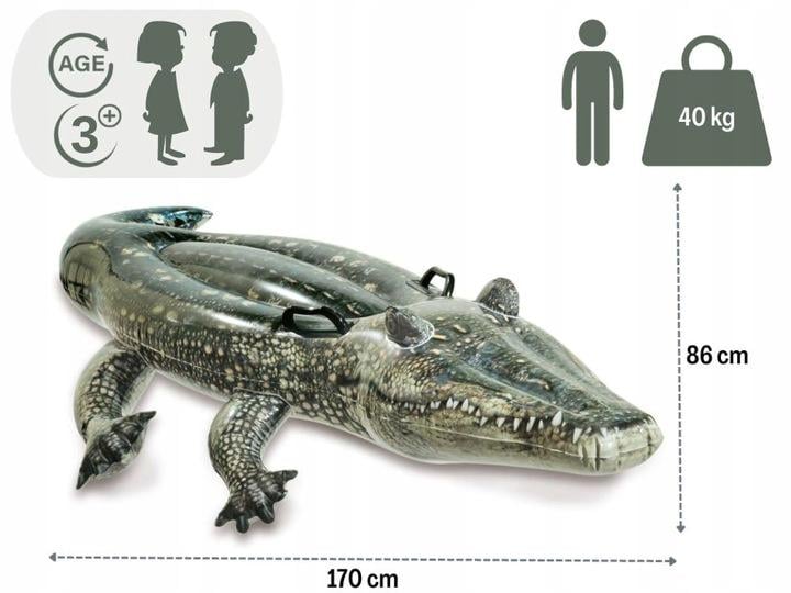 Пліт надувний Intex 57551 Алігатор 170х86 см (414719) - фото 3
