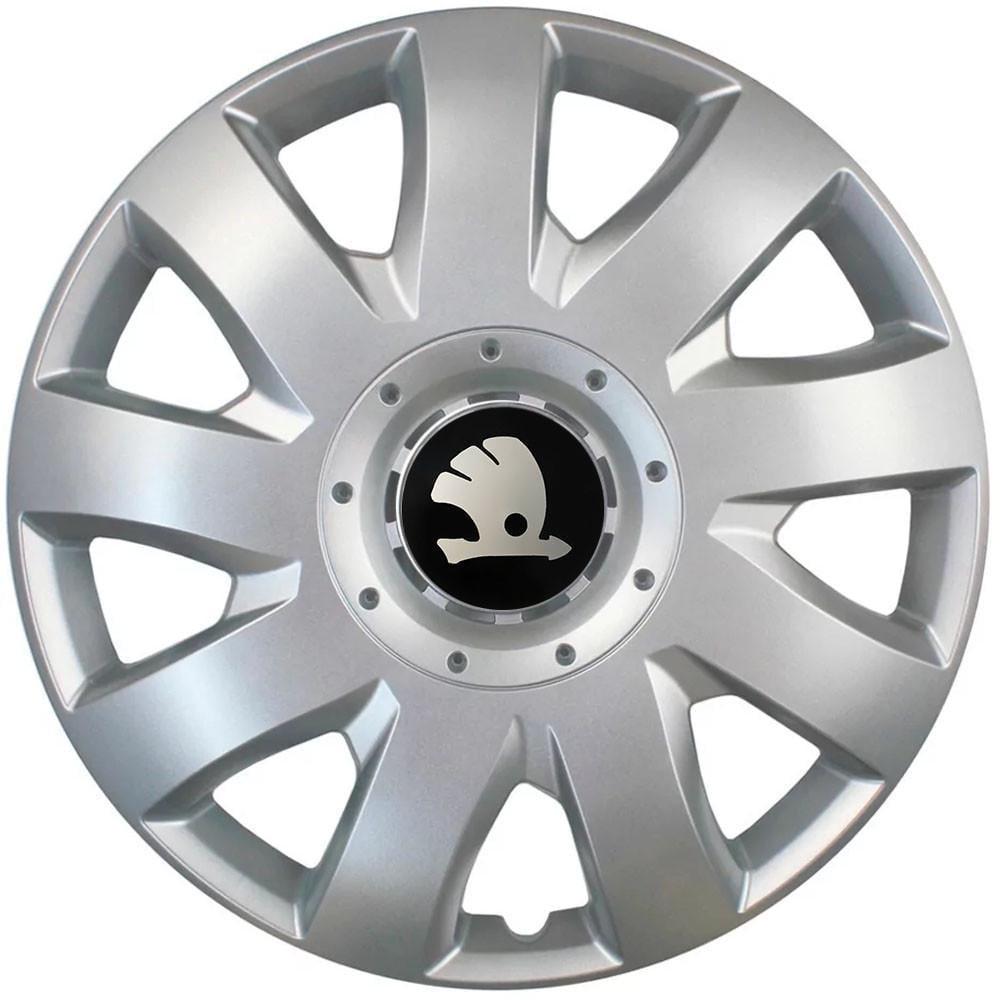 Колпаки автомобильные R15 Skoda 311 SJS 4 шт. Серебристый
