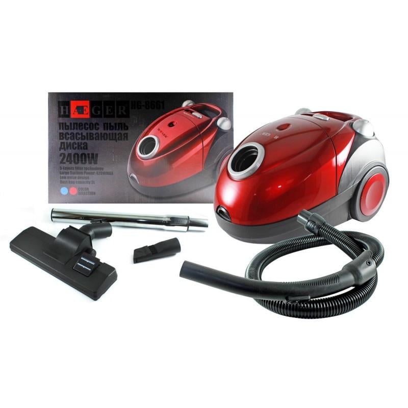 Вакуумный мешковый пылесос Haeger HG-8661 2400 Вт Красный (1549925667)