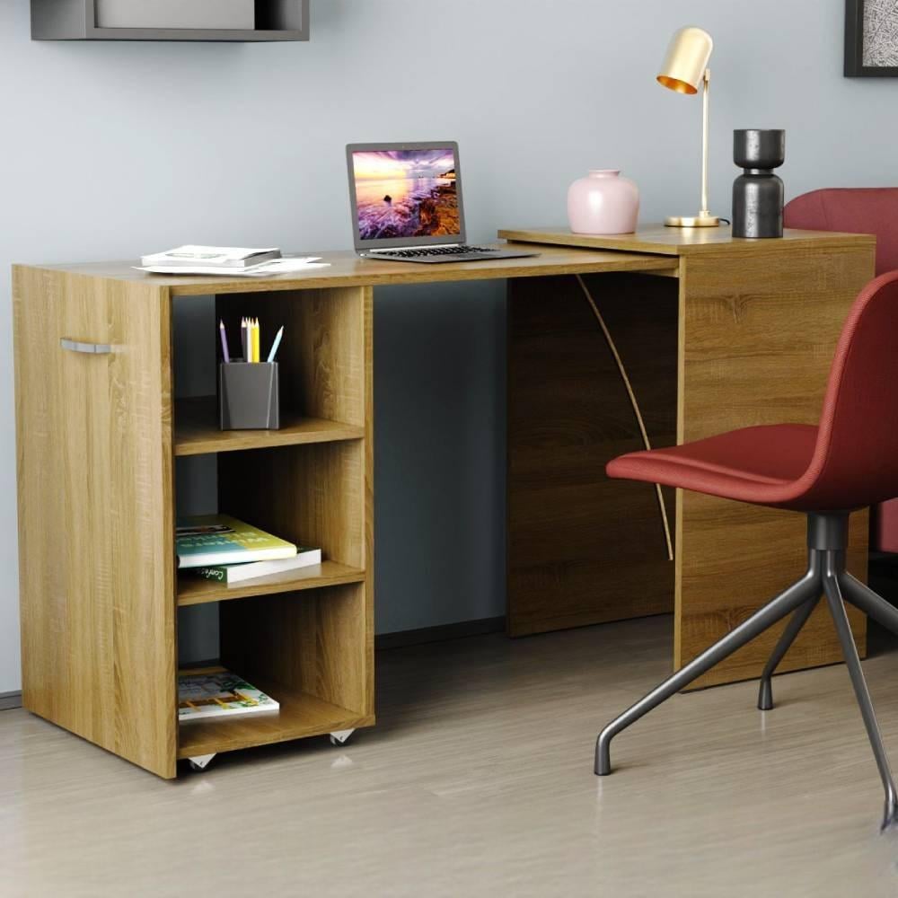 Стіл-тумба трансформер Ferrum-decor Смарт 1/2 ДСП 16 мм 750x1450x600 мм Дуб Сонома Трюфель (FRD-105078) - фото 1