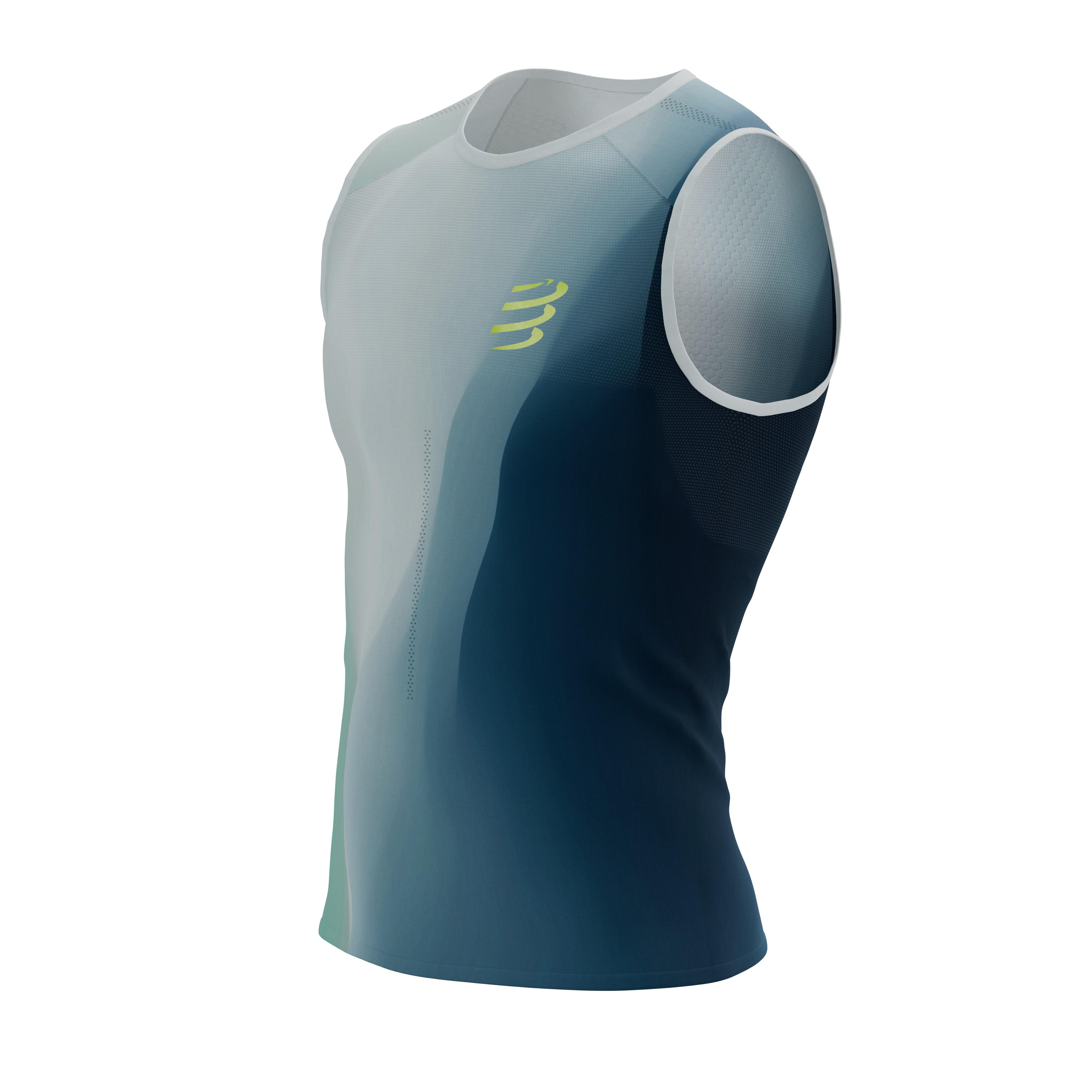 Майка чоловіча Compressport Performance Tank M Niagara Blue