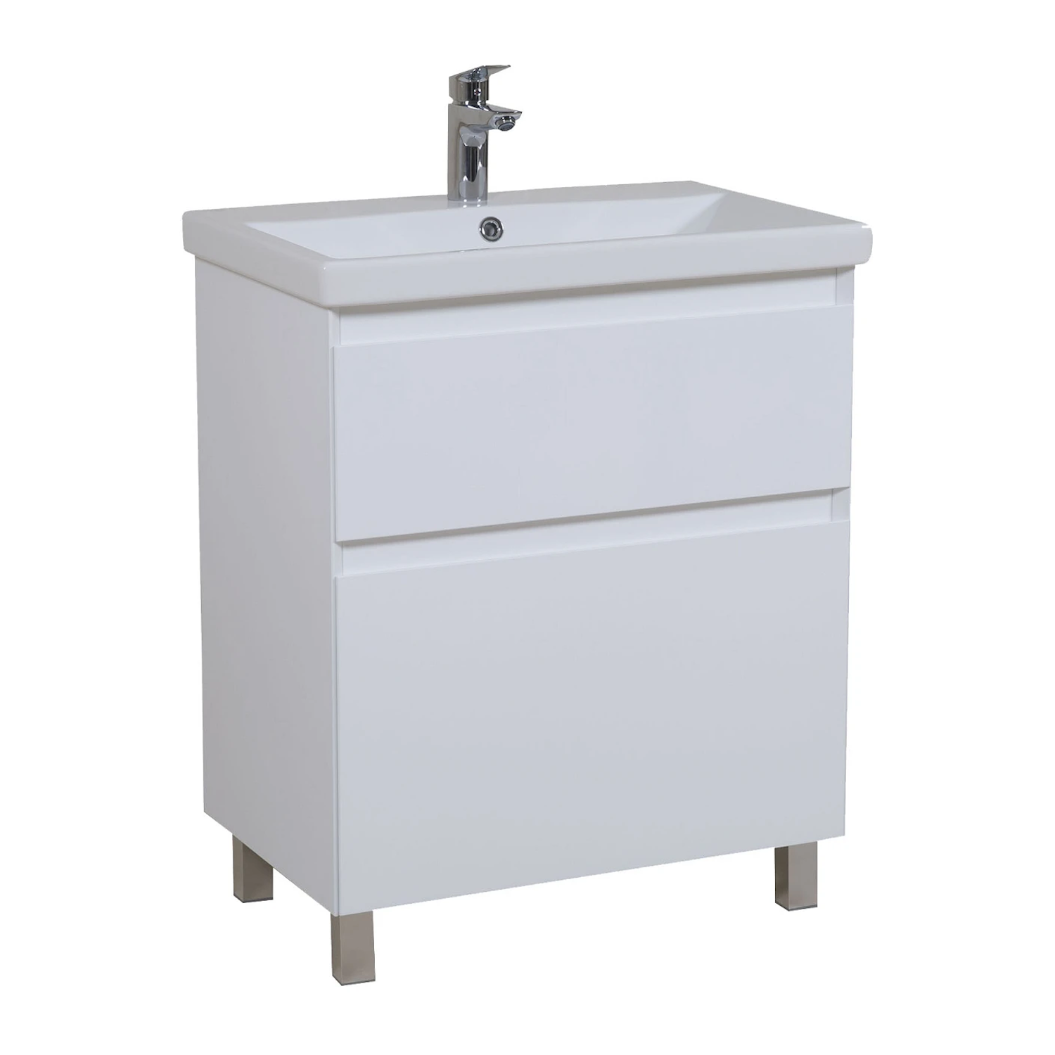 Тумба для ванной Aqua Rodos Элит 700x450 напольная с умывальником CeraStyle Элит 70 Белый матовый (АР000040373)