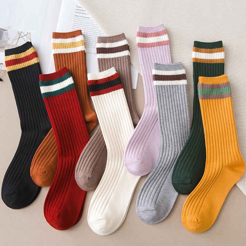 Набір шкарпеток рубчик зі смужками One Size 9 пар Різнокольоровий (1791)