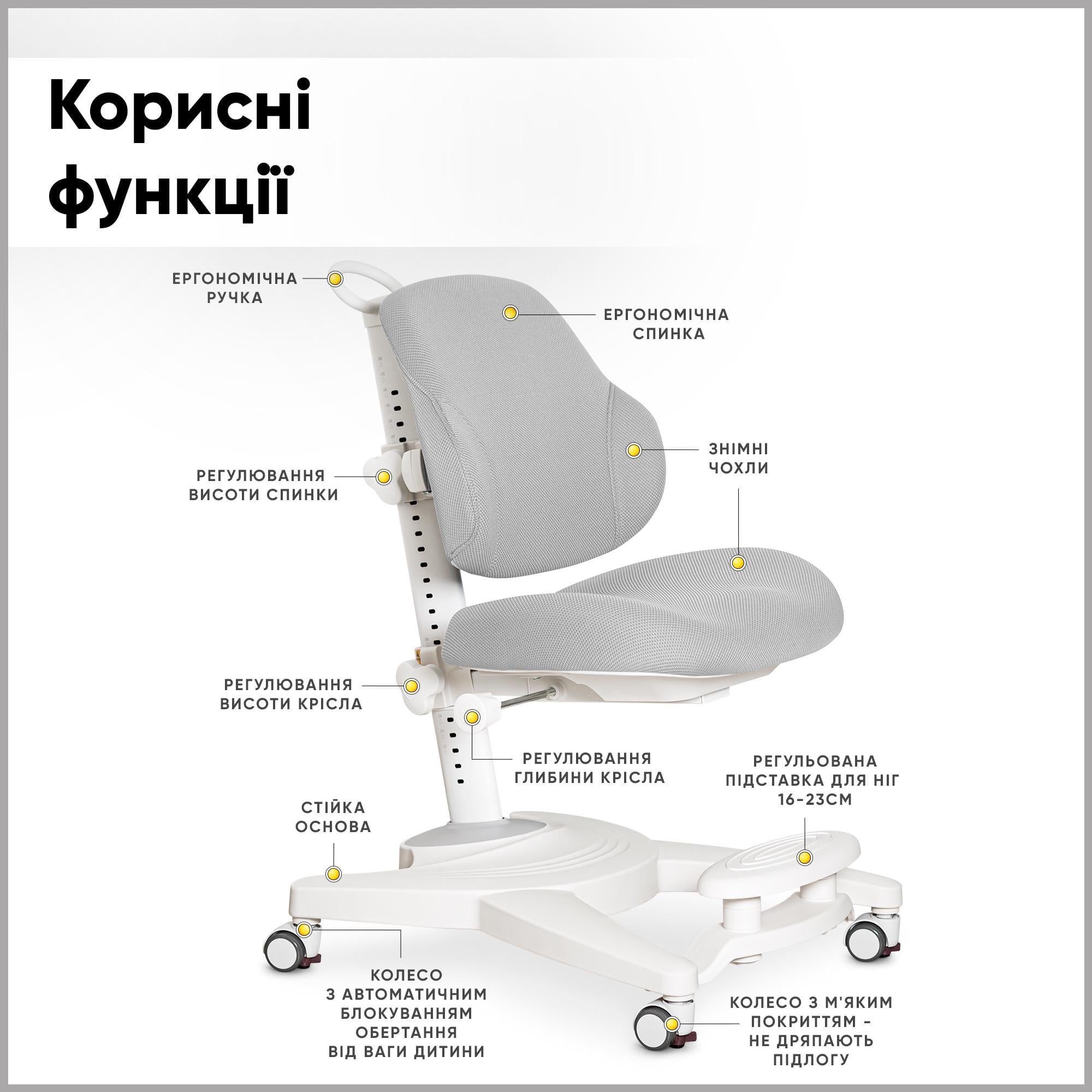 Крісло дитяче Mealux Gravity Grey (Y-612 G) - фото 4 Крісло дитяче Mealux Gravity Grey (Y-612 G) - фото 4
