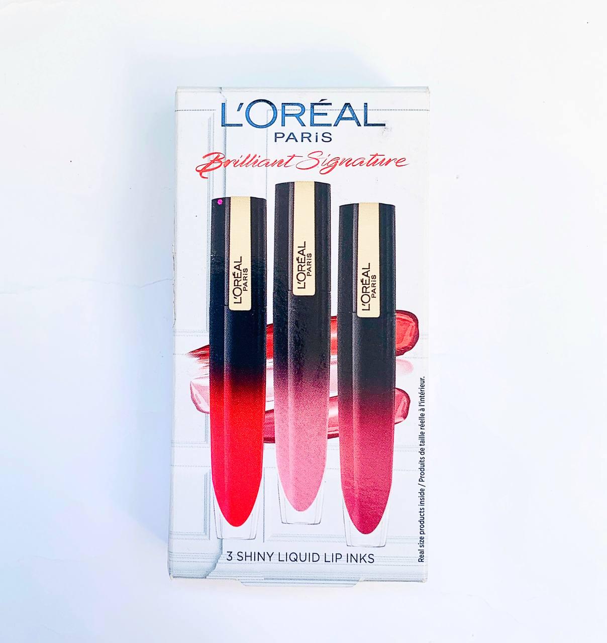 Набір помад L'Oreal brilliant signature 3 шт.