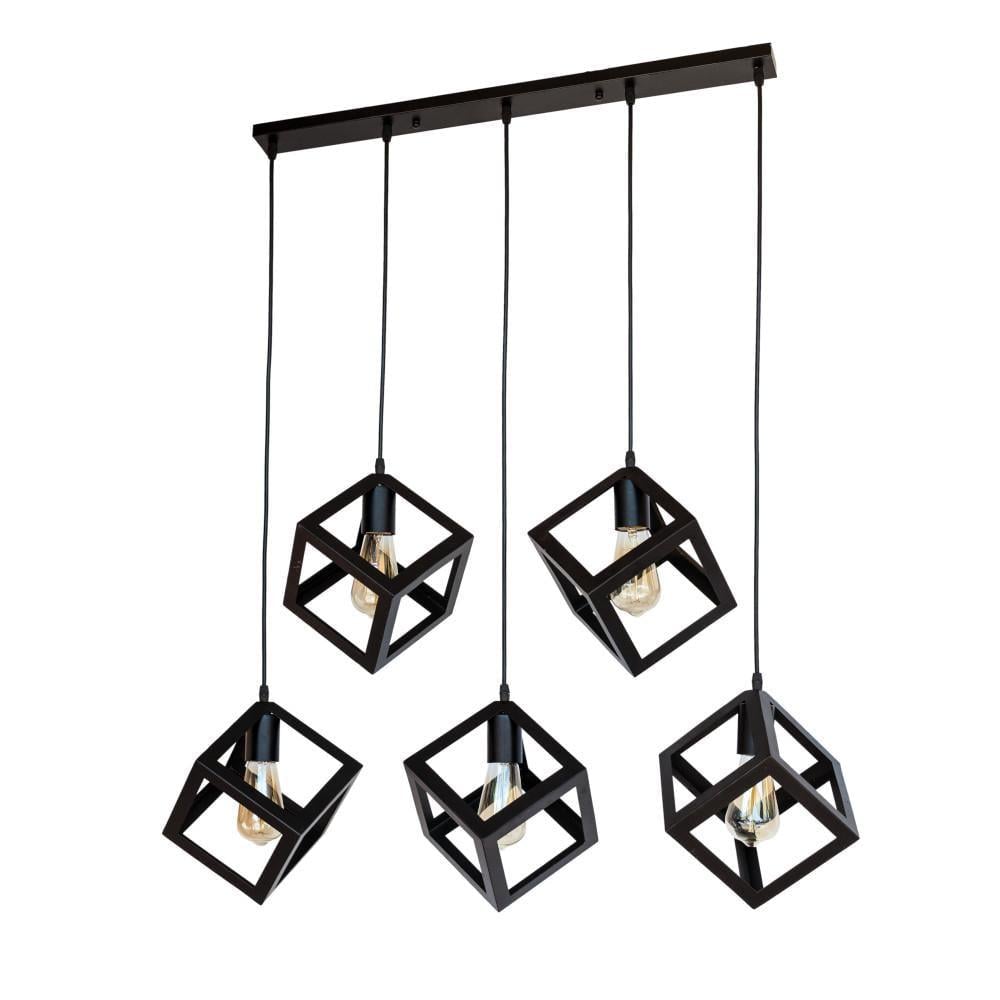 Подвесной светильник Levistella 756-PR160F-5 BK 700 в стиле лофт из пяти кубов 160х160 мм (14-16-LVS03991)