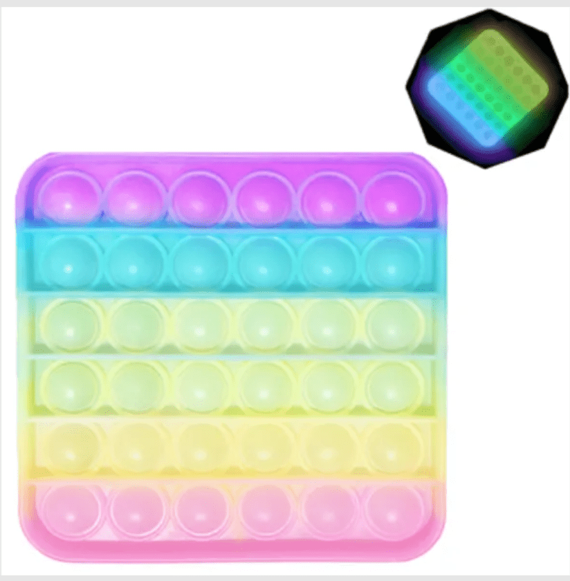 Игрушка антистресс Sibelly Pop It Square Glow in Dark (SB-PPIT-SQL-GD) - фото 2