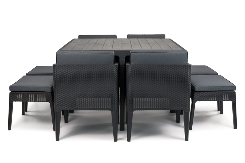 Комплект садових меблів Keter Columbia Set 9 Графітовий (247484)