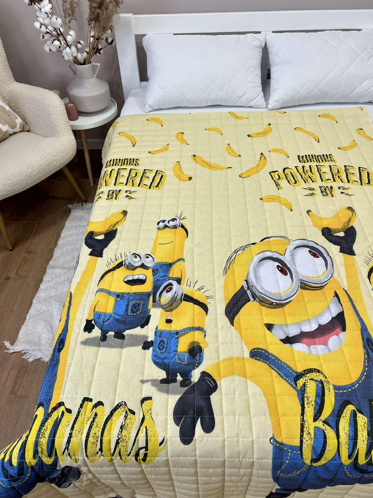 Одеяло-покрывало детское Миньоны двухстороннее из хлопка 150x210 см (27716650) Одеяло-покрывало детское Миньоны двухстороннее из хлопка 150x210 см (27716650)