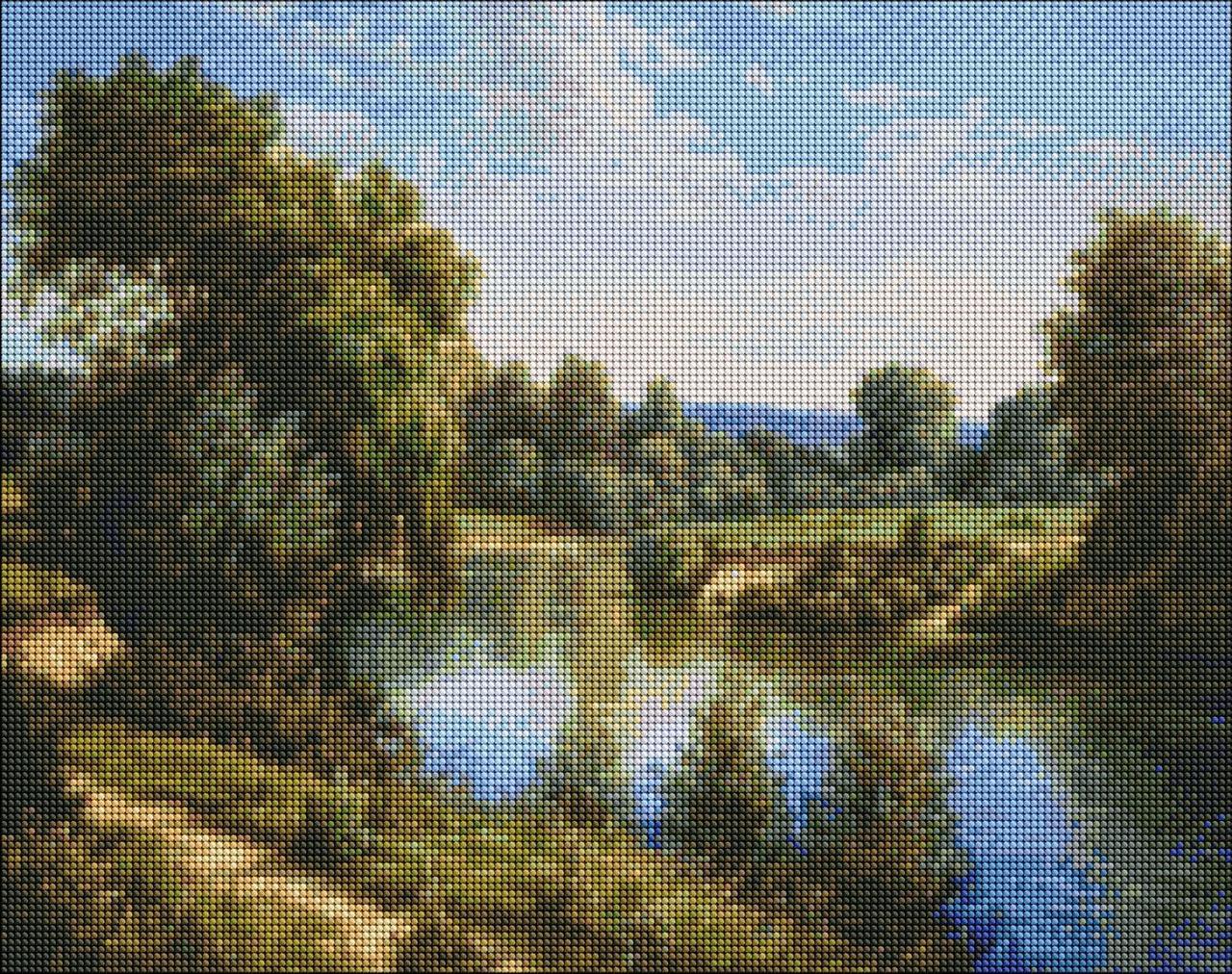 Набор алмазной мозаики Летний пейзаж Сергей Лобач 40x50 см (AMO7279)