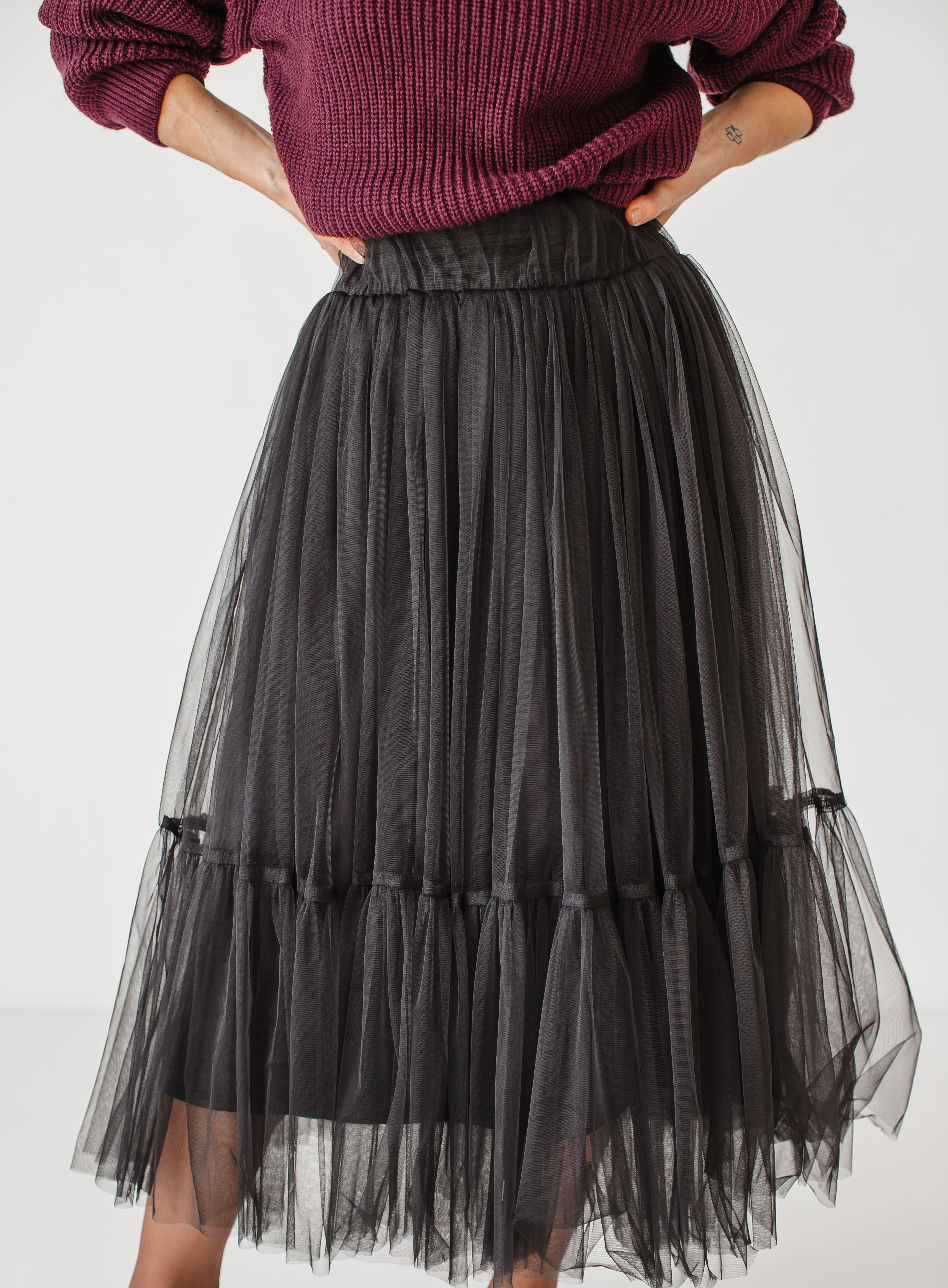 Спідниця жіноча VSlatinina фатинова L Чорний (01234567843) - фото 8 Спідниця жіноча VSlatinina фатинова L Чорний (01234567843) - фото 8