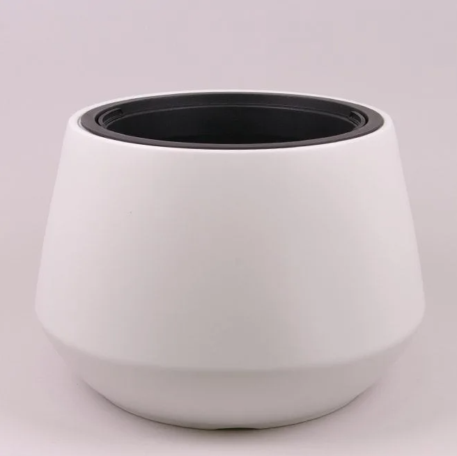 Горшок пластиковый Flora Heos с вкладом 39,5 см Белый (93157)