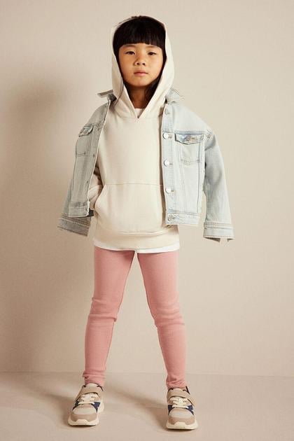 Лосини H&M 1193717 134 см Рожевий