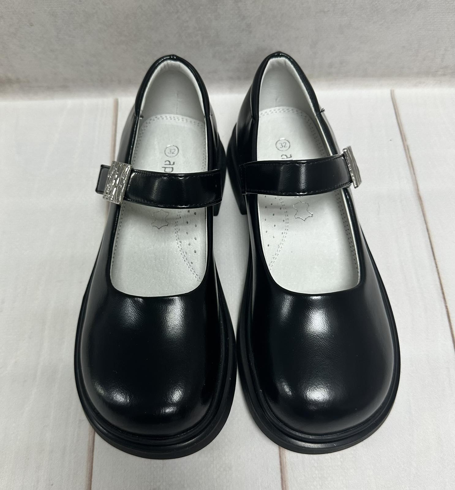 Туфлі шкіряні дитячі Apawwa для дівчинки р. 37 23 см Чорний - фото 6 Туфлі шкіряні дитячі Apawwa для дівчинки р. 37 23 см Чорний - фото 6