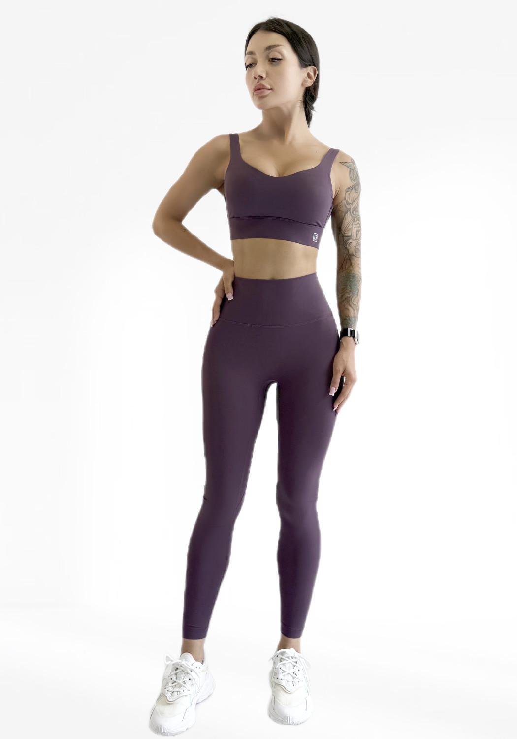 Костюм для фитнеса женский LILAFIT лосины/топ М Фиолетовый (LFS000144)