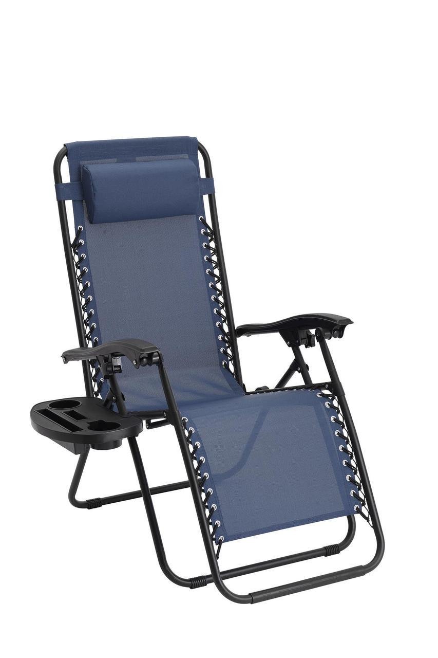Лежак-шезлонг JUST GARDEN GRAVITY з підсклянником Синій (2371523741_kala_2) - фото 3