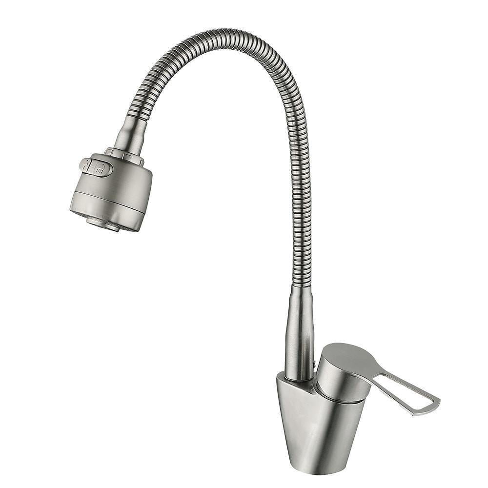 Смеситель для кухни Wezer POD4D-16 с рефлекторным изливом нержавеющая сталь Ø 35 мм Сатин (1055190)