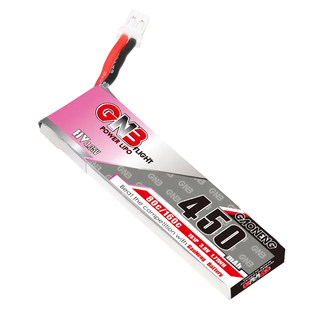 Аккумулятор GNB 450 mAh 1S 80C LIHV 1S с разъемом PH2.0 и пиковой мощностью 160C (232450)
