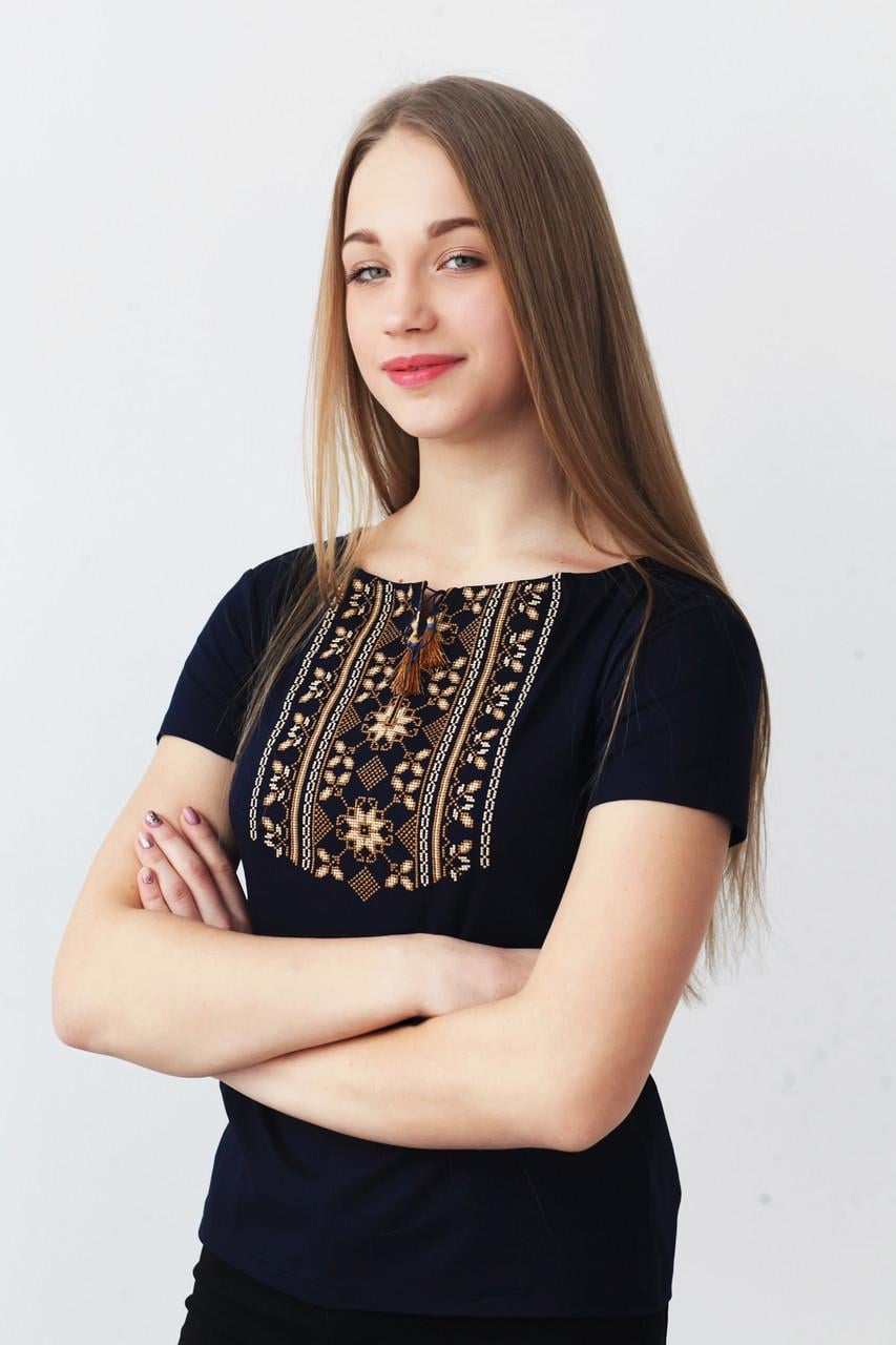 Футболка женская вышитая (А-21)