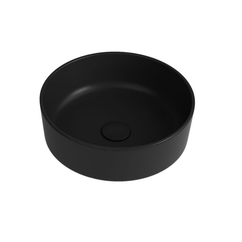 Умывальник на столешницу Quarter Bath Round Line 42 см Черный матовый (70RO23042.01.2.3.01)
