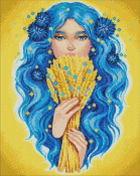 Алмазна мозаїка Ідейка Золото України з голограмними стразами 40x50 см (Id-AMO7692)