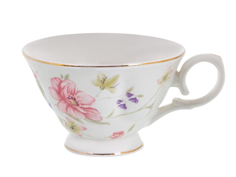 Набор чайных чашек Lefard Лаура фарфоровых с блюдцем на 2 персоны 220 мл Белый (943-096) - фото 3 Набор чайных чашек Lefard Лаура фарфоровых с блюдцем на 2 персоны 220 мл Белый (943-096) - фото 3