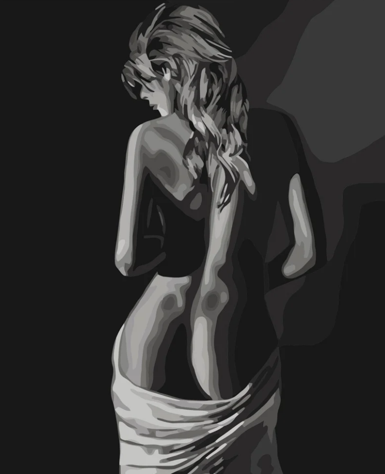 Картина по номерам Strateg Таинственная женственность 40x50 см (DY011)