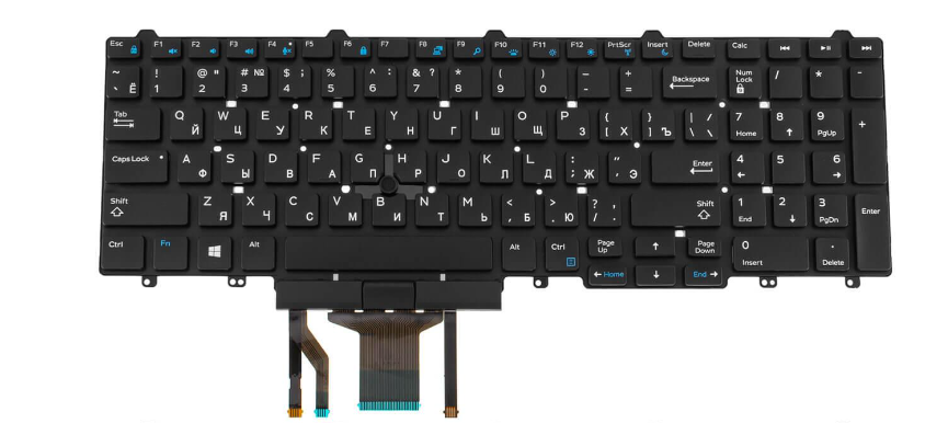 Клавиатура для ноутбука DELL Latitude E5550 с подсветкой клавиш матовая (9FN93)