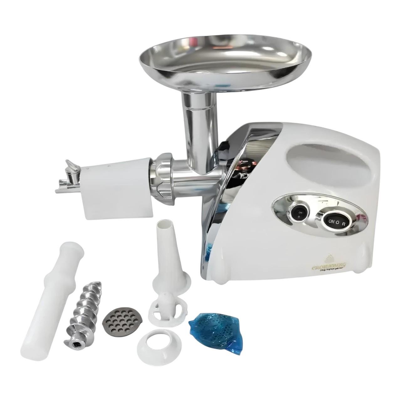 М'ясорубка шнекова Сrownberg CB-4213 з комплектом решіток для фаршу та соковижималкою 3000 Вт (є310) - фото 7