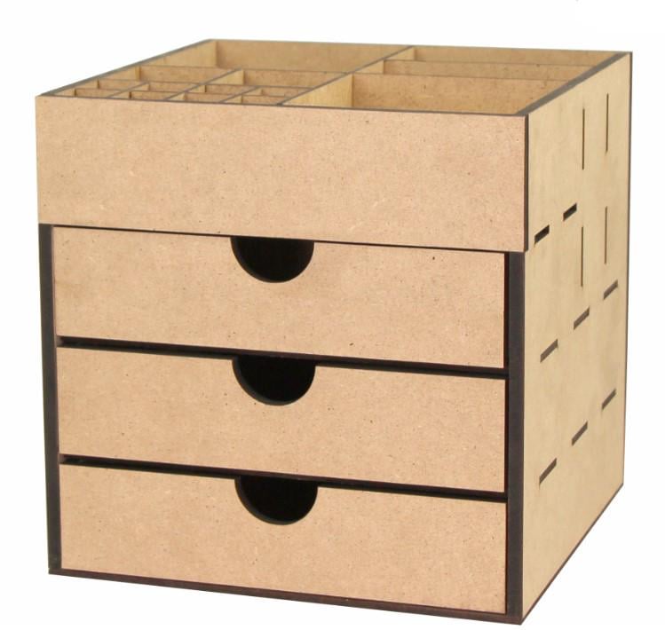 Заготовка для декупажу ROSA TALENT комод-органайзер 3 шухляди 20,5х20,5х20 см