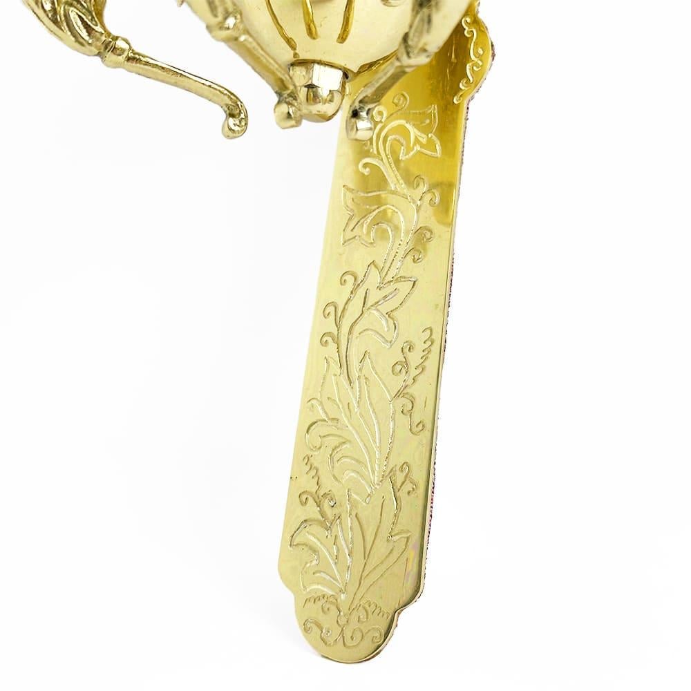 Трехсвечник пасхальный с иконой из латуни (11025) - фото 5 Трехсвечник пасхальный с иконой из латуни (11025) - фото 5