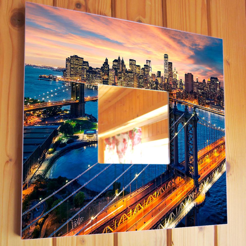 Зеркало декоративное Гудзон Нью-Йорк 260х260 мм (M03715)