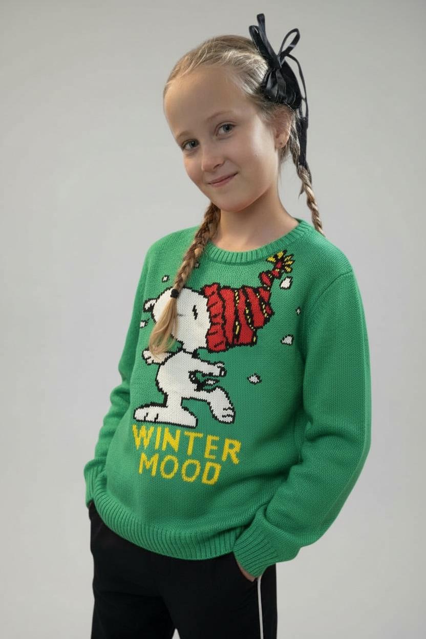 Свитер Peanuts 134-140 см Зеленый (015)