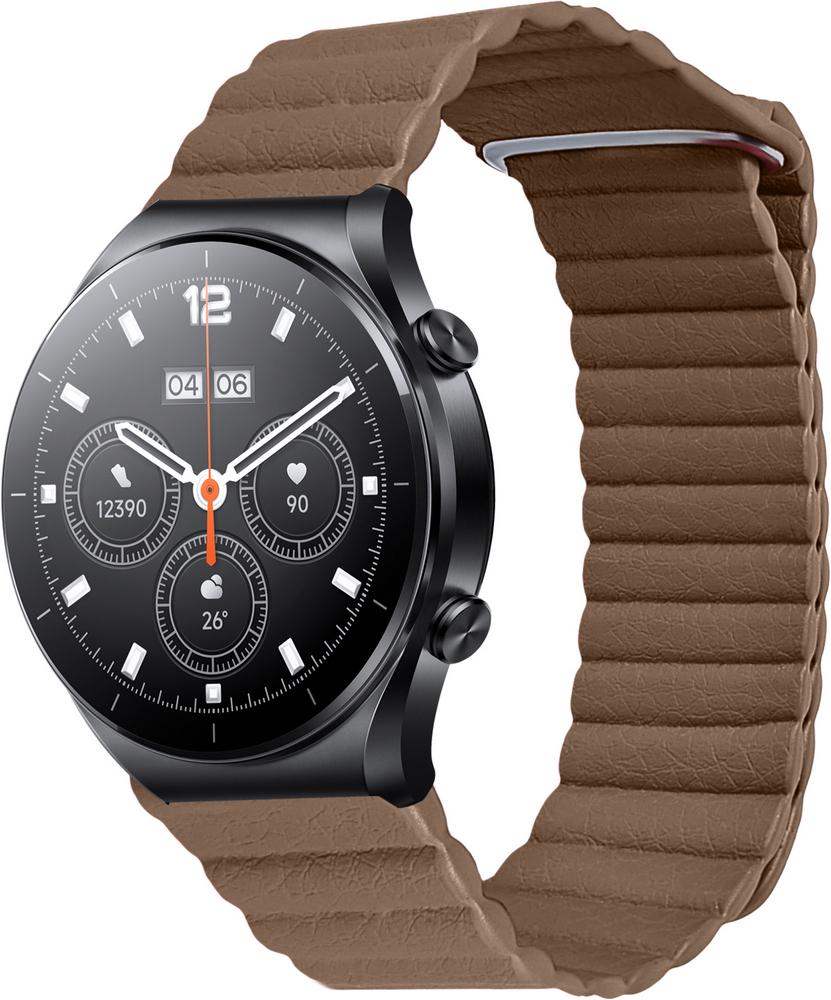 Ремешок кожаный Genis для Xiaomi Watch S1 Acttive Brown (28938-30)